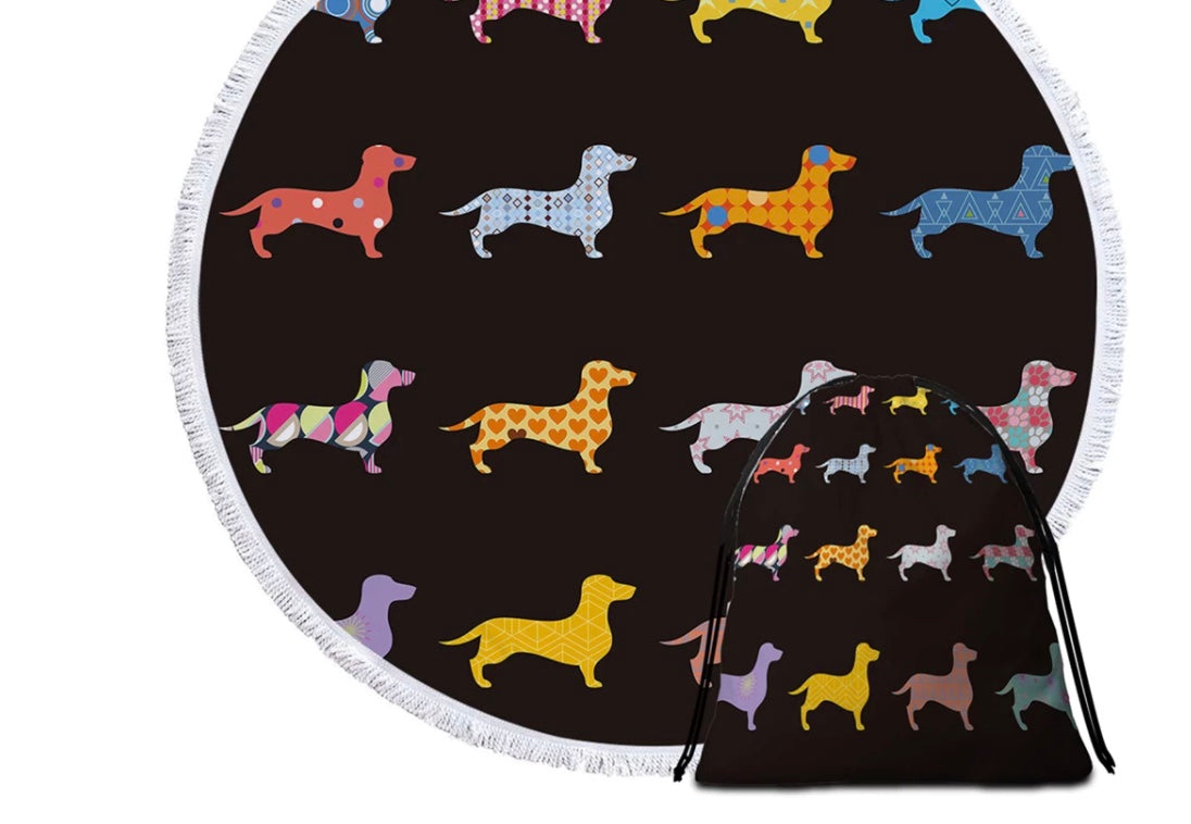 Picnic Blanket with Carry Bag - Long Dogs