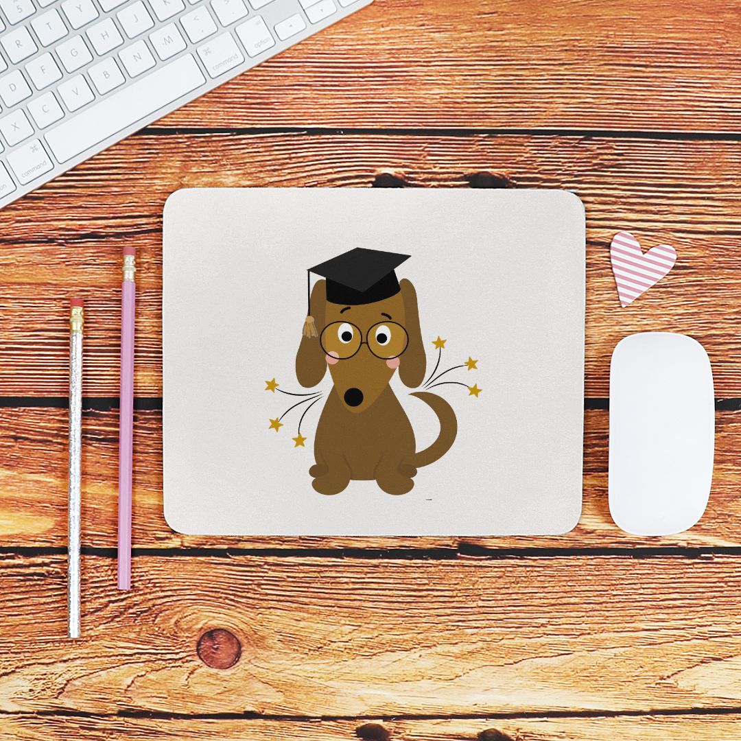 Studious Dachshund Mouse Pad (Rectangle)