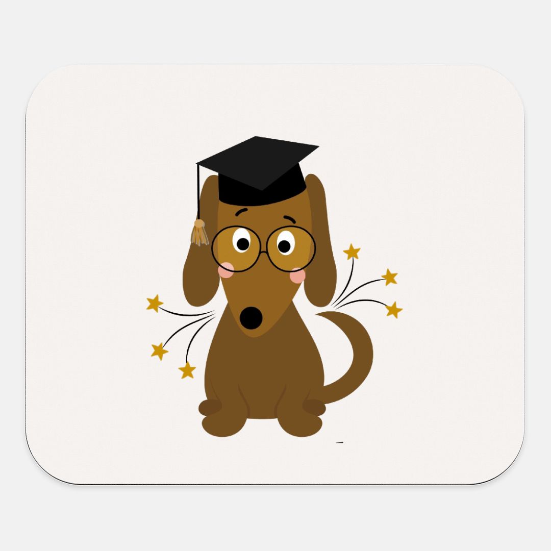 Studious Dachshund Mouse Pad (Rectangle)