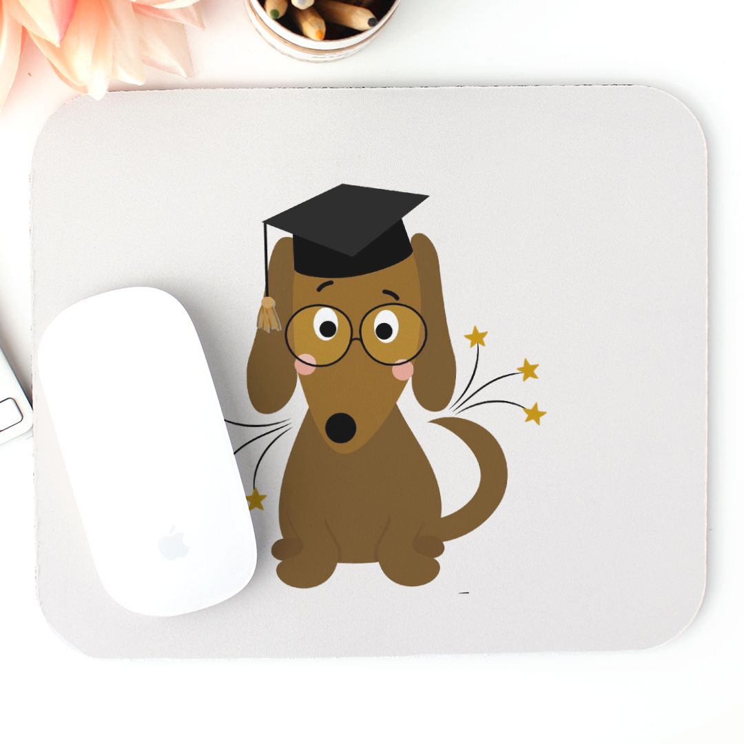 Studious Dachshund Mouse Pad (Rectangle)