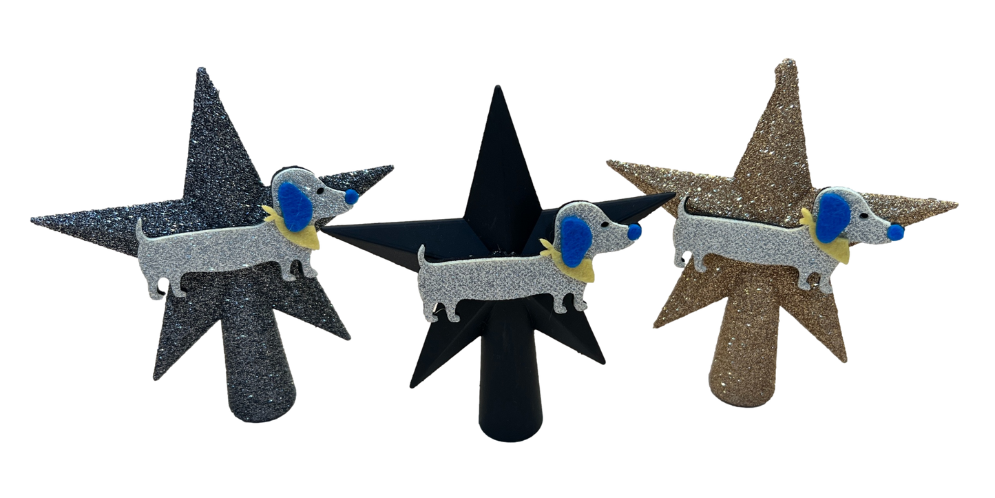6" Dachshund Star Mini Tree Topper