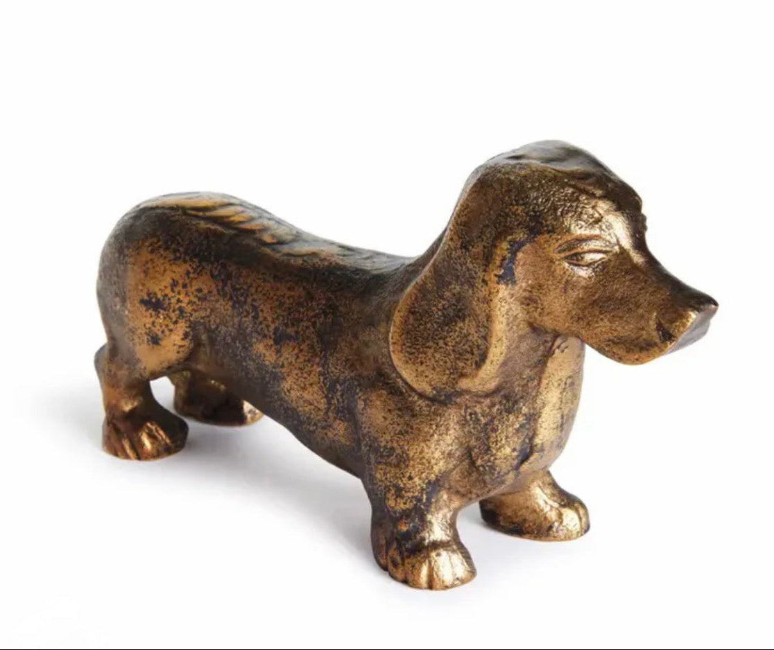 Antique Brass Dachshund Sculpture
