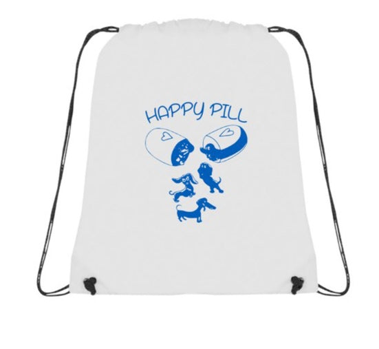 Happy Pill Drawstring Beach/Gym Bag
