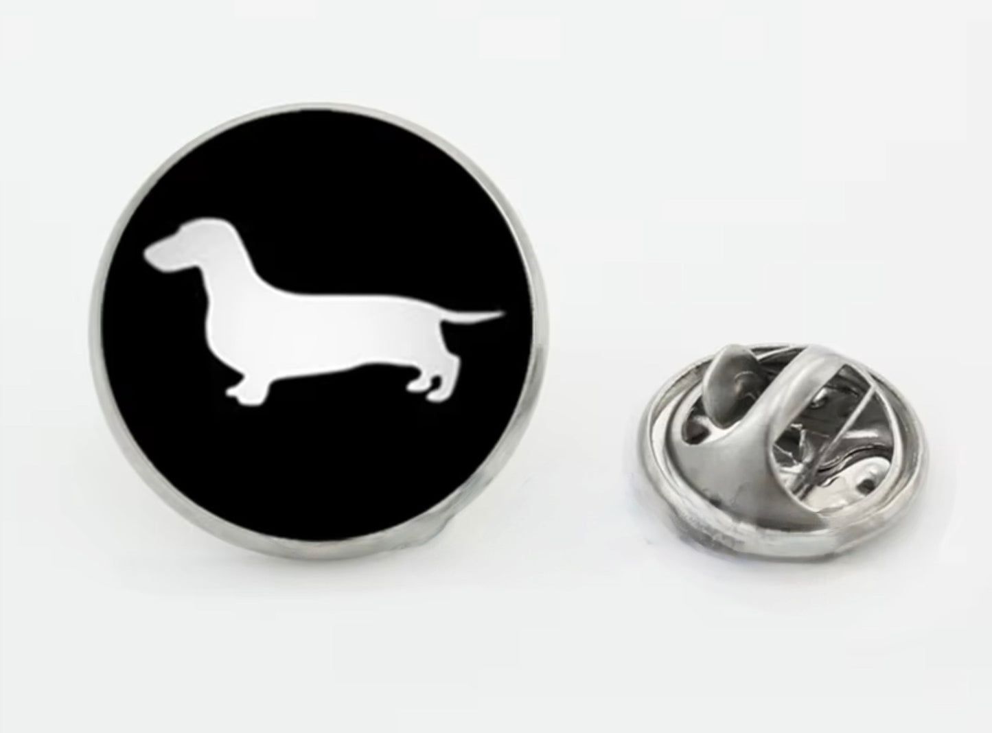 Round Dachshund Lapel Pin