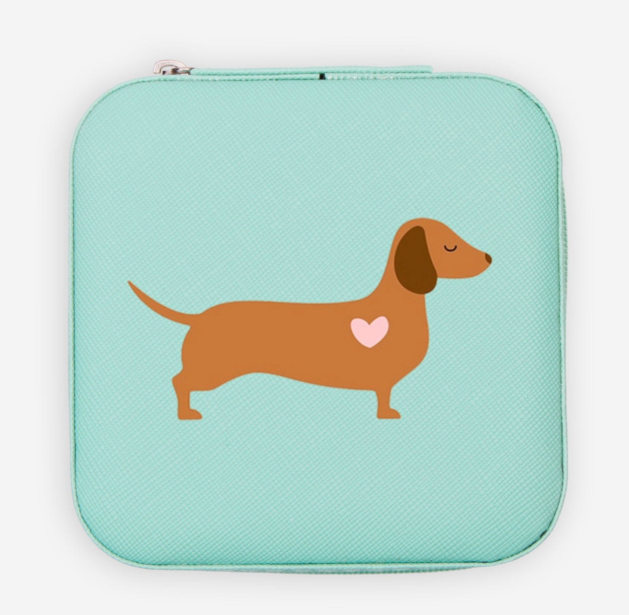 Travel Jewelry Box - Dachshund Heart