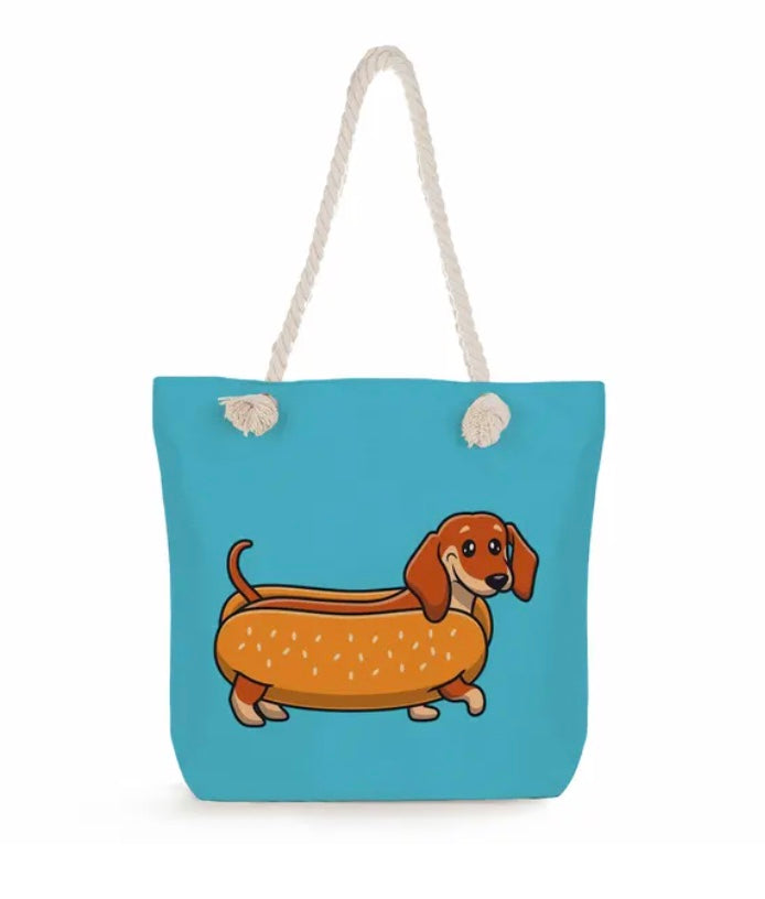 Dachshund Design Beach Bags