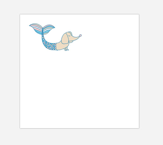 Dachshund Mermaid Post-It Notes