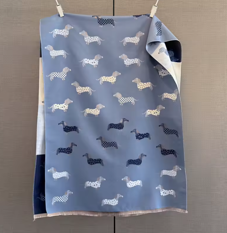 Fall Dachshund Print Scarf