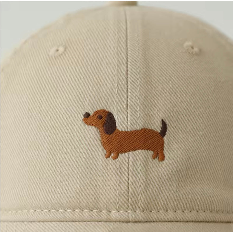 Twill Dachshund Baseball Cap