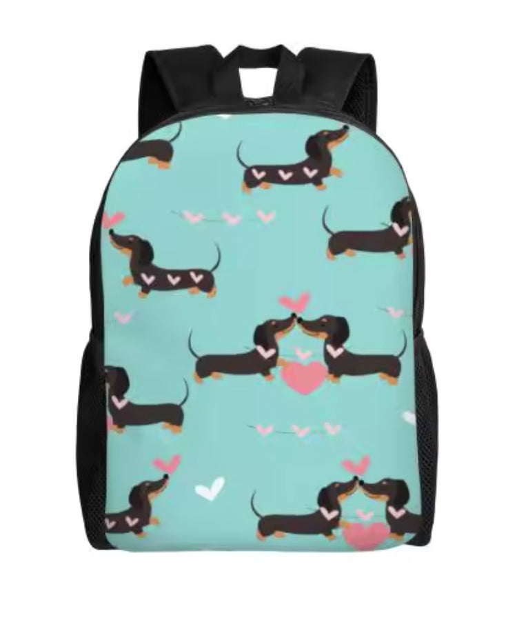 Dachshund Patterned Backpack
