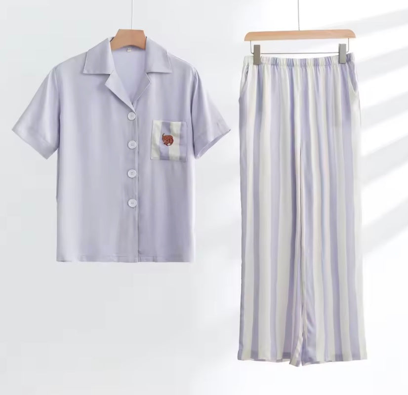 Blue Dachshund Pajama Set