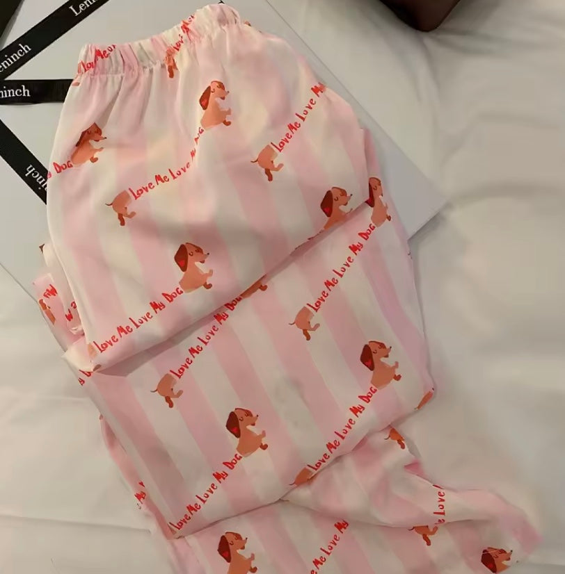 Love Me, Love My Dog Silky Pajama Set