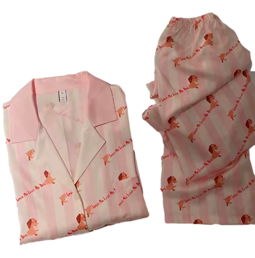 Love Me, Love My Dog Silky Pajama Set