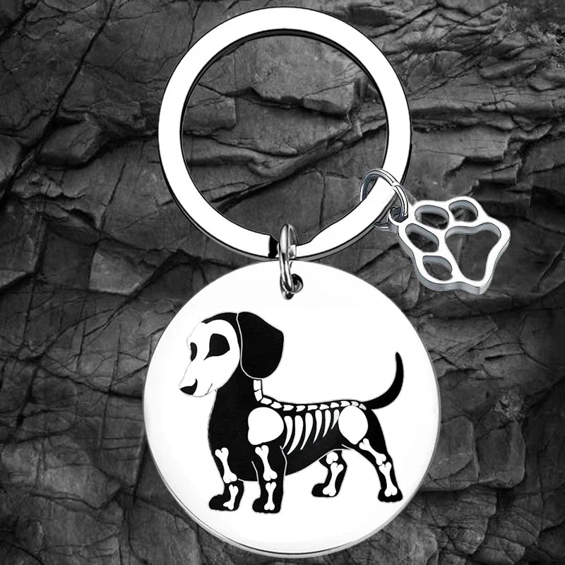 Dachshund Halloween Keychain
