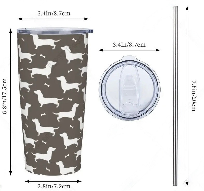 Fall Dachshunds 20 oz Stainless Steel Tumbler