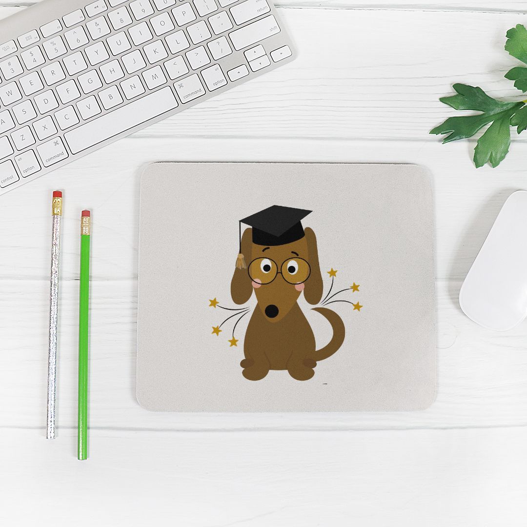 Studious Dachshund Mouse Pad (Rectangle)