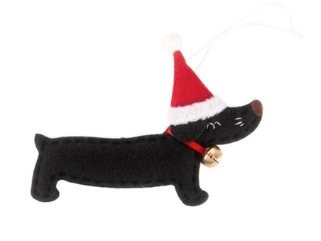 Jingle Bell Dachshund Tree Ornament