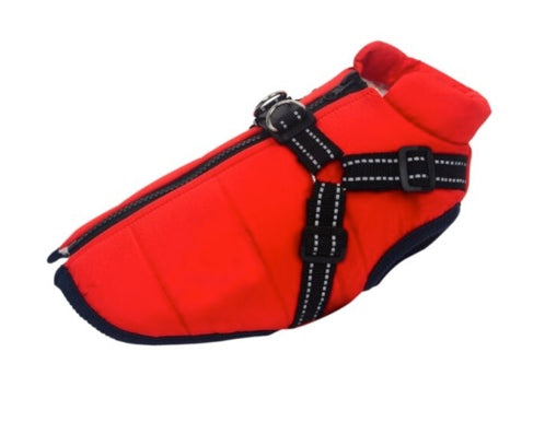 Water Resistant Harness Jacket - Red