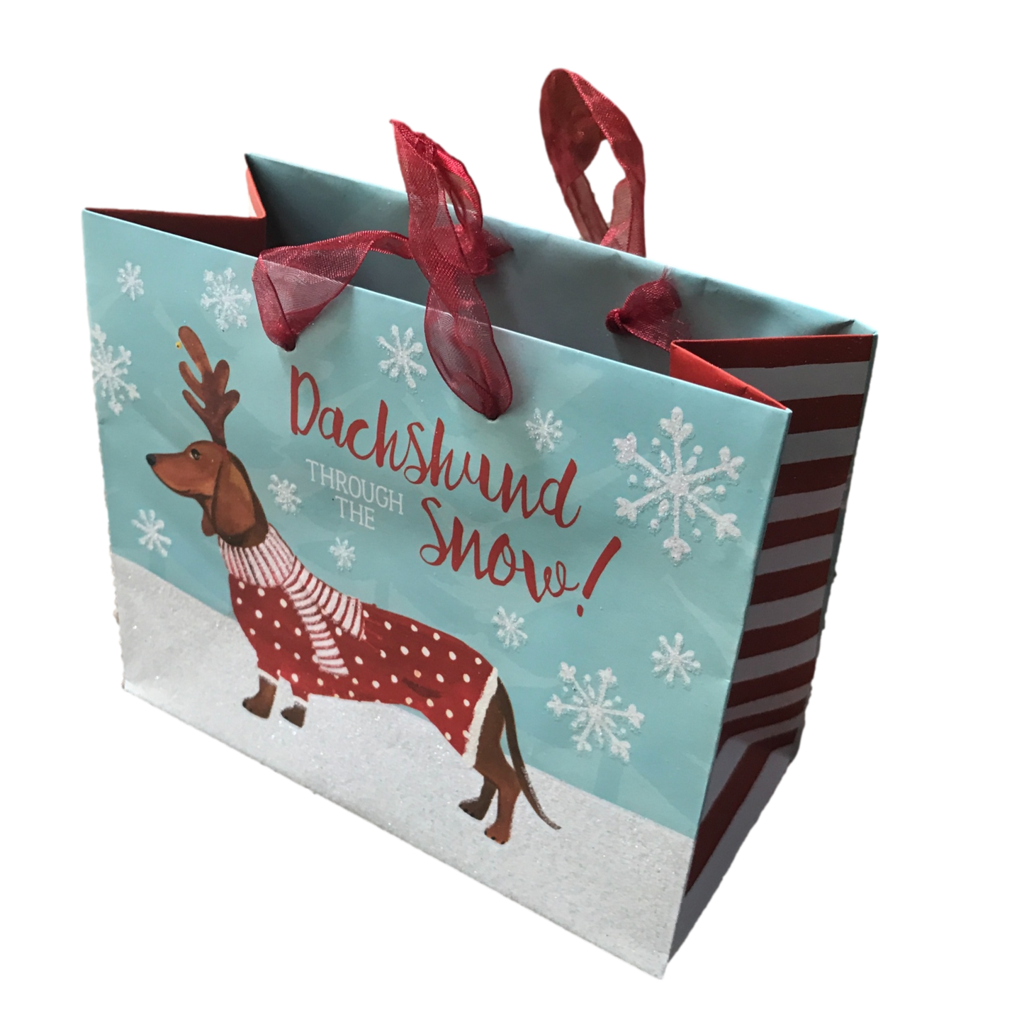 Dachshund Through the Snow Small Holiday Gift Bag