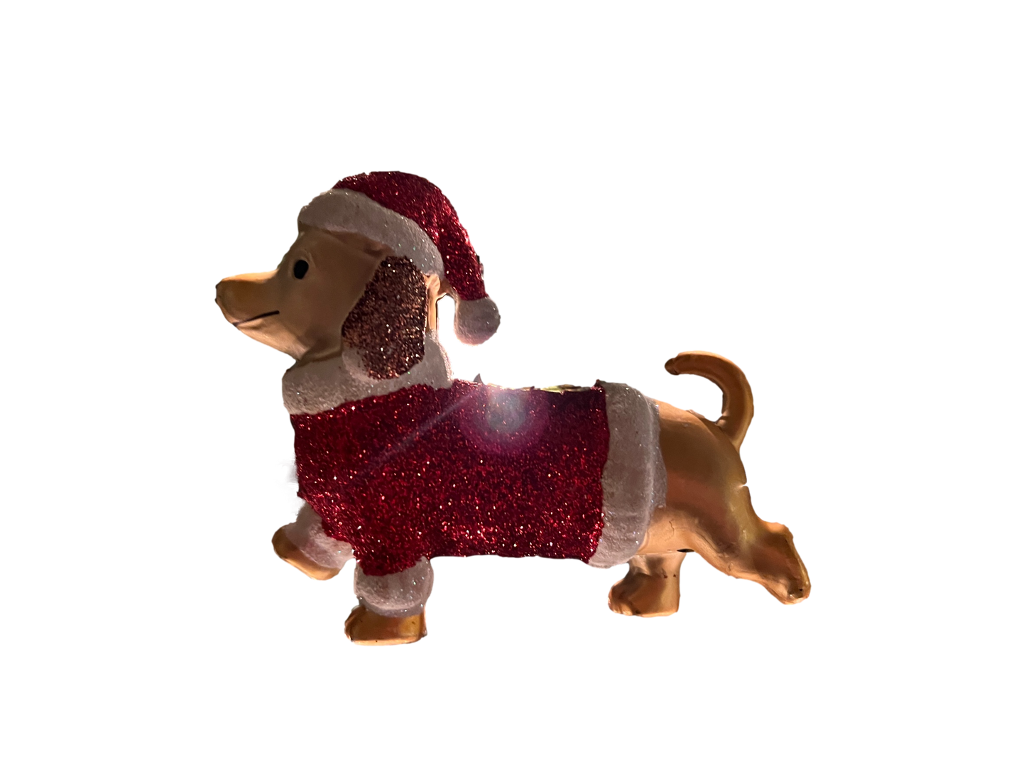 Mini Red Glitter Dachshund Ornament