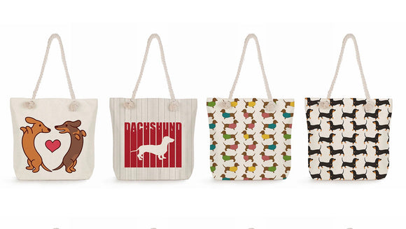 Dachshund Design Beach Bags
