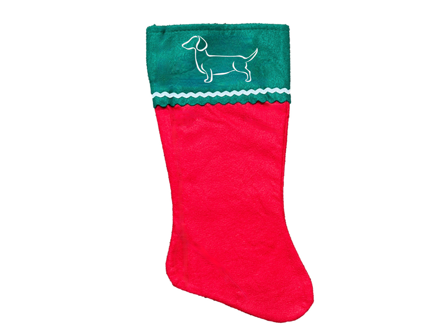 Deluxe Santa-Filled Dachshund Stocking
