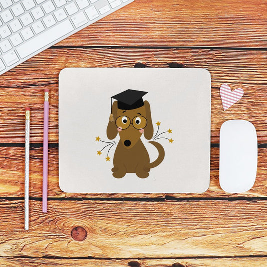 Studious Dachshund Mouse Pad (Rectangle)