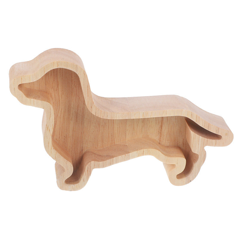 Wooden Dachshund Snack Dish