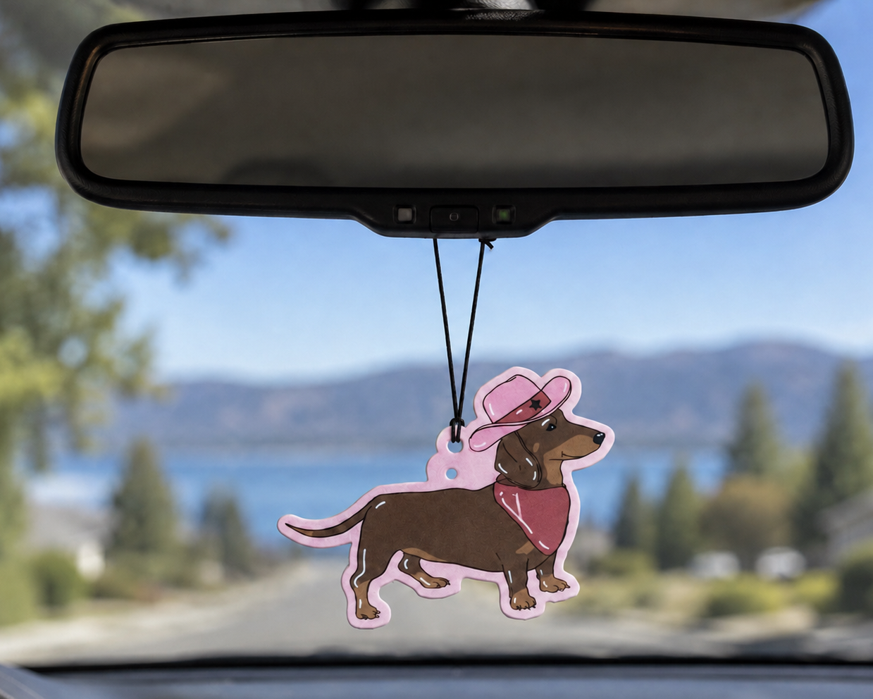 Cowboy Dachshund Car Air Freshener