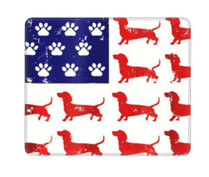 Red White & Blue Dachshund Mouse Pad