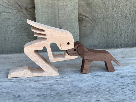 Love My Dachshund Wood Sculpture