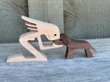 Love My Dachshund Wood Sculpture