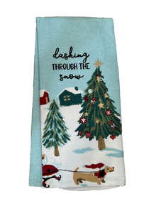 Dashing Dachshund Dish Towel