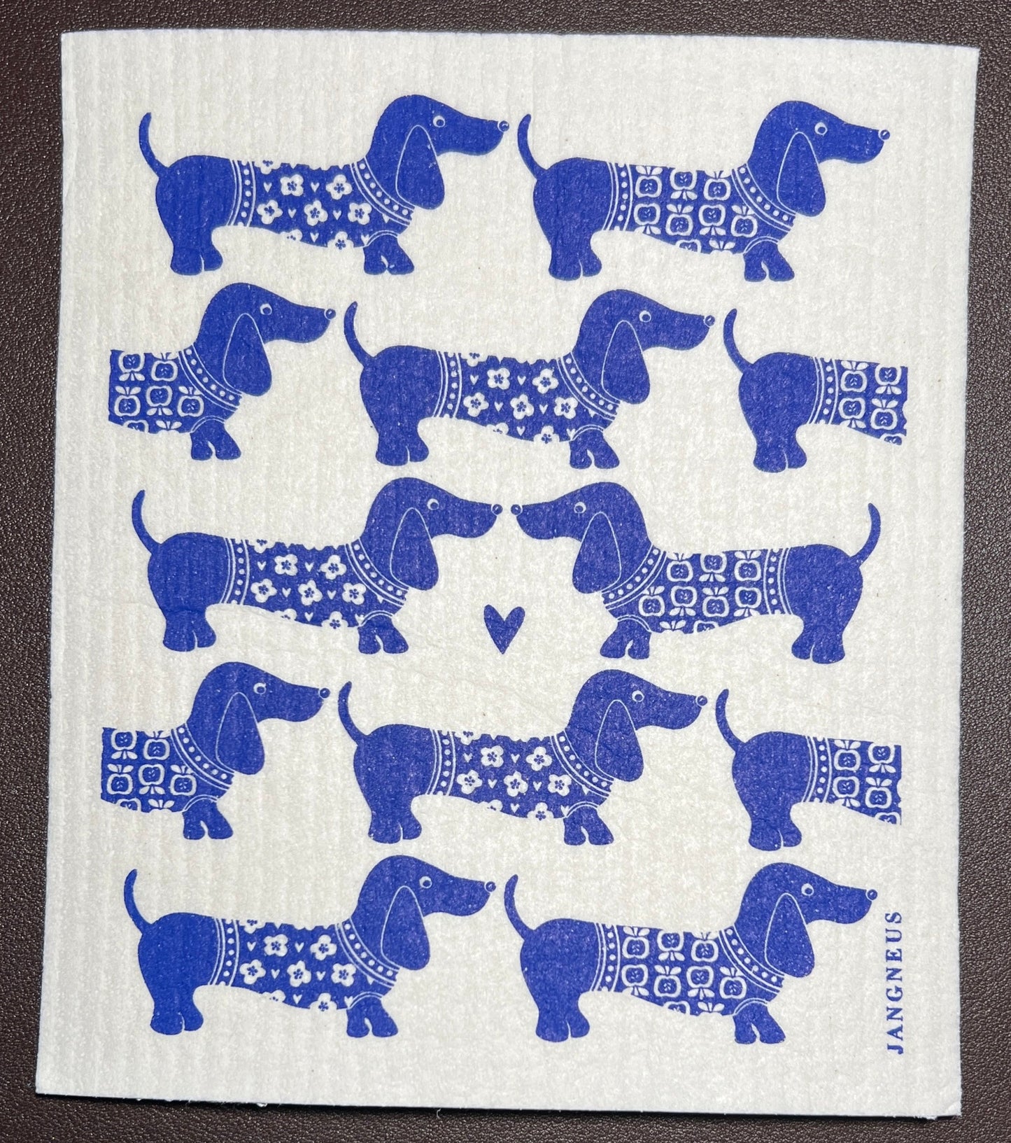 Dachshund Print Eco-Friendly Swedish Dishcloth