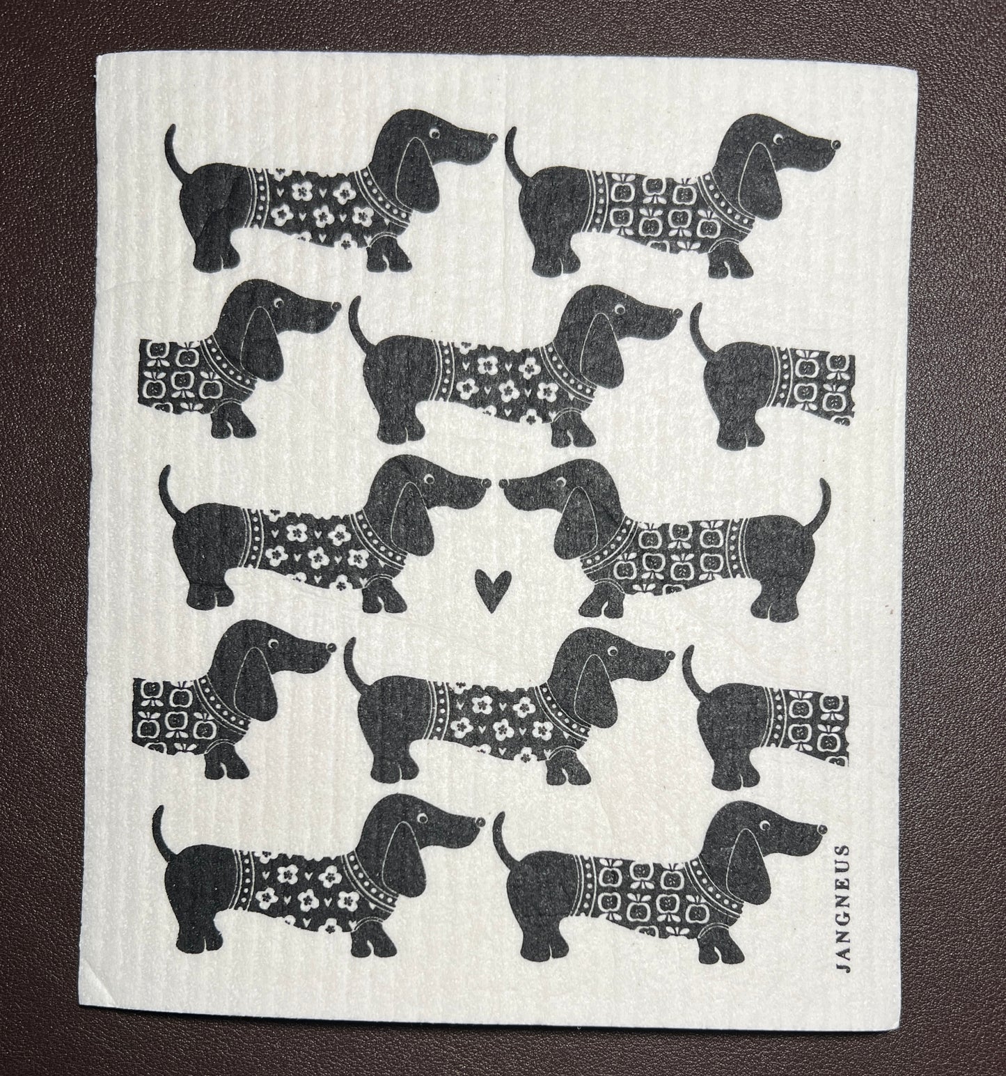 Dachshund Print Eco-Friendly Swedish Dishcloth