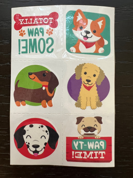 Temporary Press-On Dog Tattoos