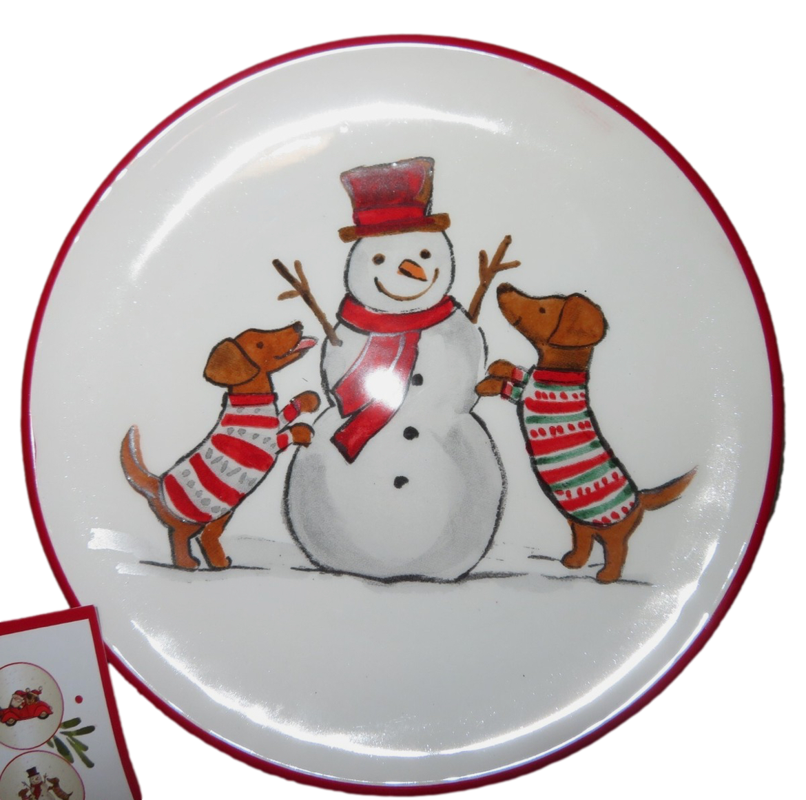 Set of 4 Holiday Appetizer Plates