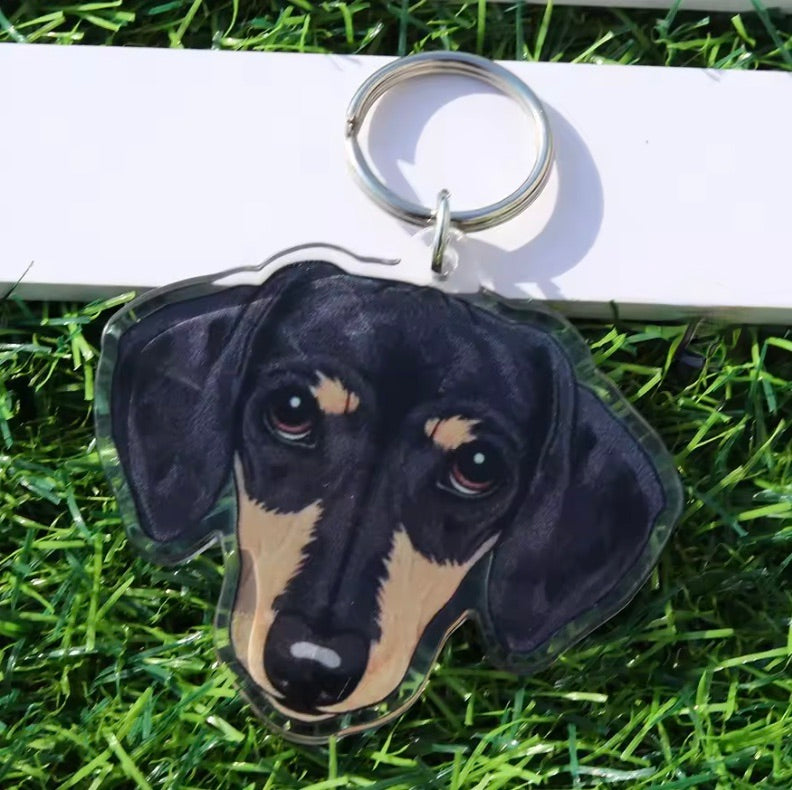 Acrylic Dachshund Key Chain