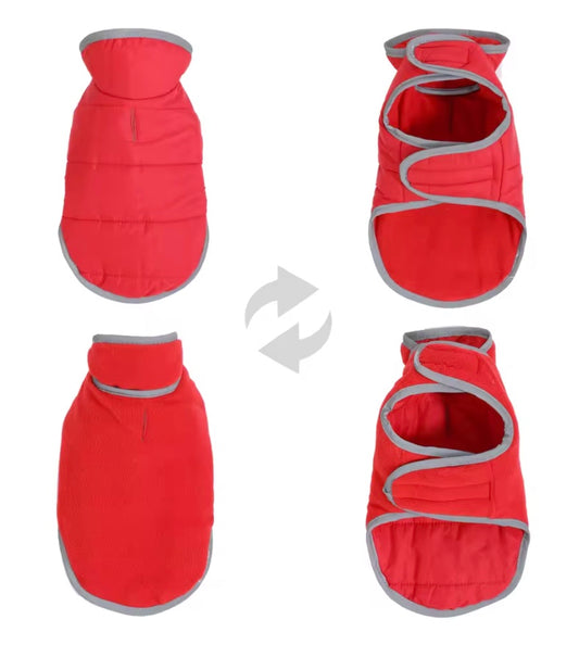 Red Reversible Puffer Coat