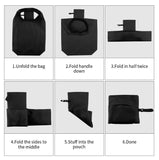 Black & White Foldable Dachshund Shopping Bag