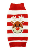 Red Stripe Reindeer Christmas Sweater