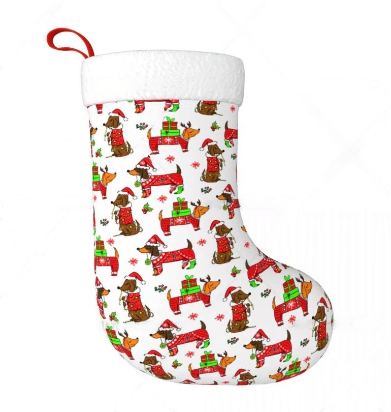 Dachshund Print Stocking