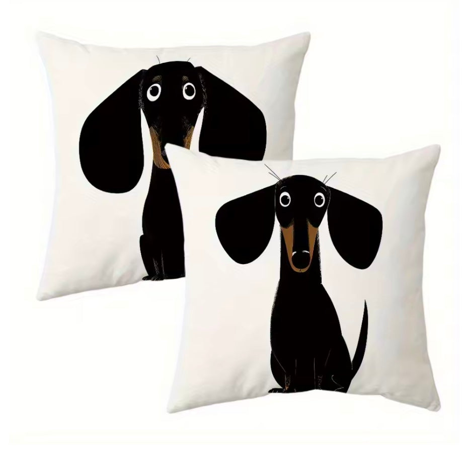 Mr & Mrs Dachshund Pillow Covers (Set of 2)