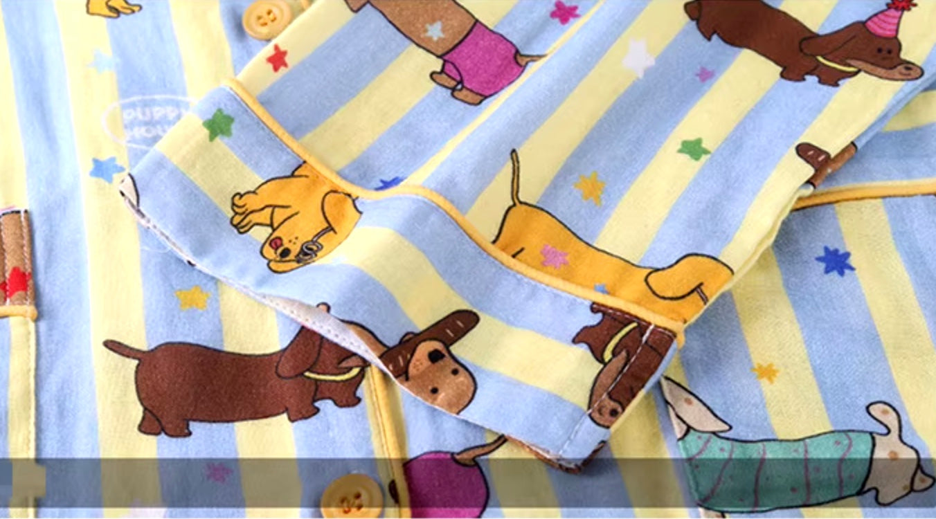 Stripe Dachshund Pajama Set