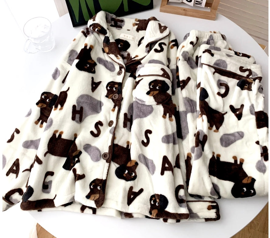 Side-Eye Fluff Pajama Set