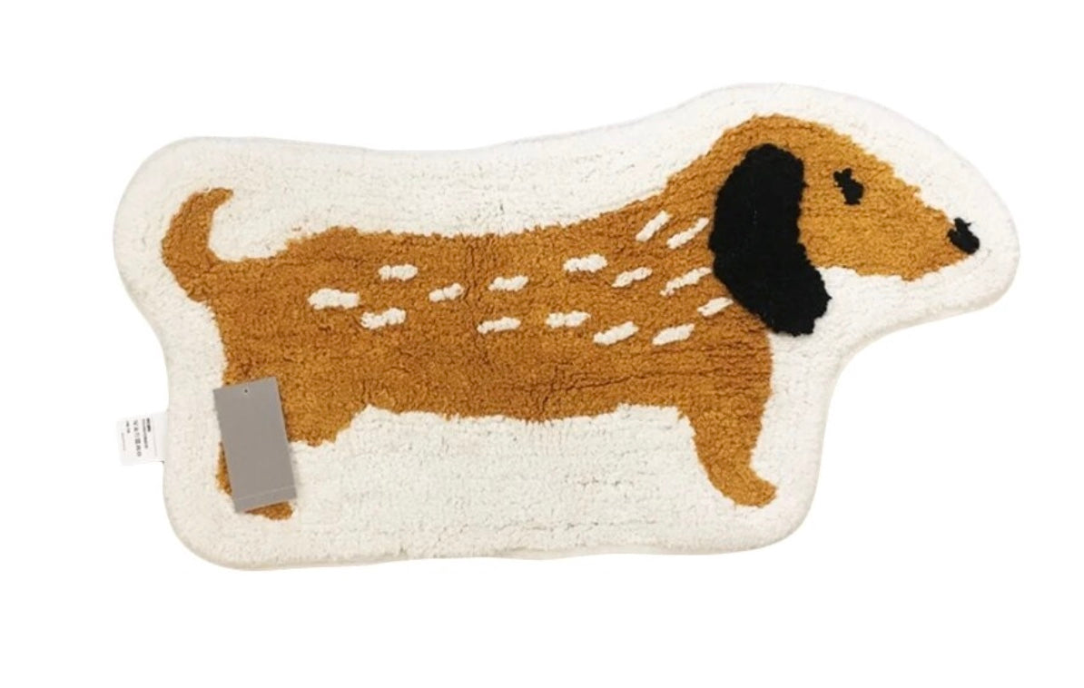 Plush Dachshund Bath Mat