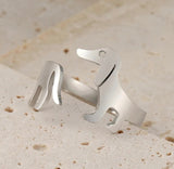Stainless Adjustable Dachshund Wrap Ring