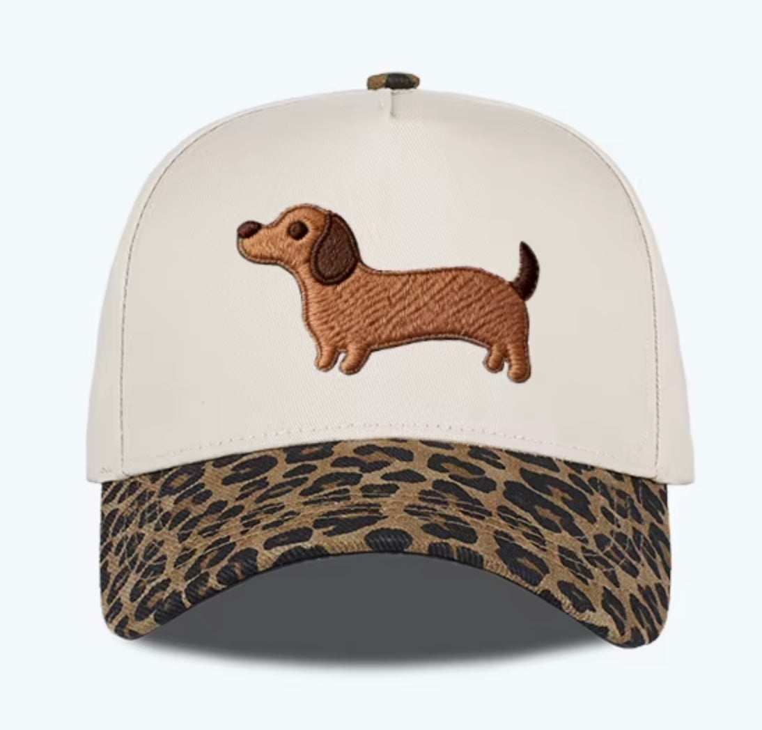 Leopard Dachshund Baseball Cap