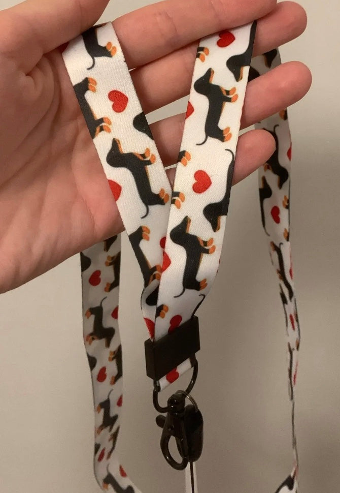 I Love Dachshunds Lanyard