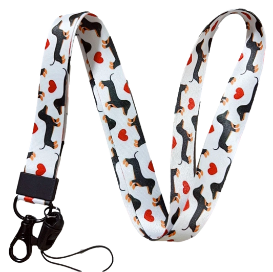 I Love Dachshunds Lanyard